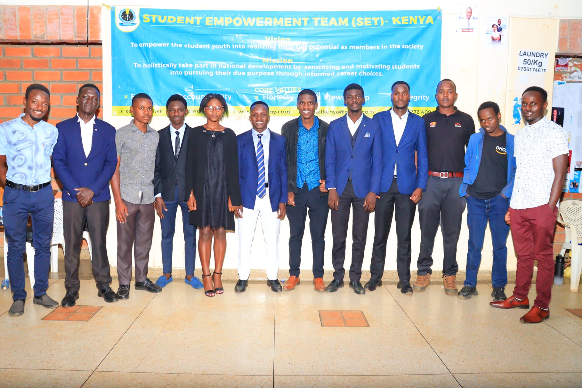 Student Empowerment Team Kenya members gathered at JKUAT